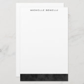 ミニマモダンリストプロフェッショナルプレーンシンプルユニーク 便箋 (正面/裏面)