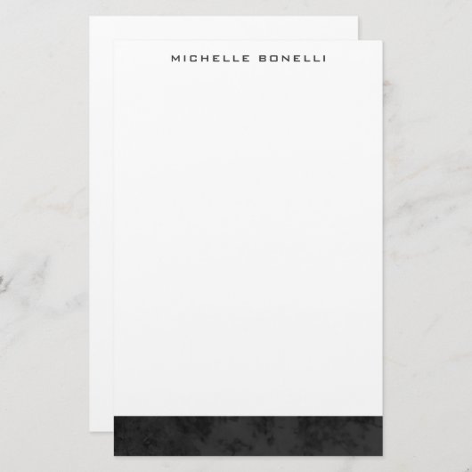 ミニマモダンリストプロフェッショナルプレーンシンプルユニーク 便箋 (正面/裏面)