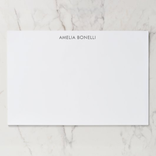 ミニマモダンリストプロフェッショナルプレーンシンプル名 ペーパーパッド (正面)