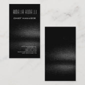 ミニマモダンリストプロフェッショナルプレーンダークグレー 名刺 (正面/裏面)