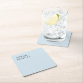 ミニマモダンリストプロフェッショナルプレーンブルー スクエアペーパーコースター (インサイチュ)