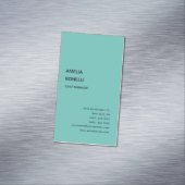 ミニマモダンリストプロフェッショナルプレーンブルー マグネット名刺 (インサイチュ)