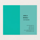 ミニマモダンリストプロフェッショナルプレーンブルー 名刺 (外部フラット)