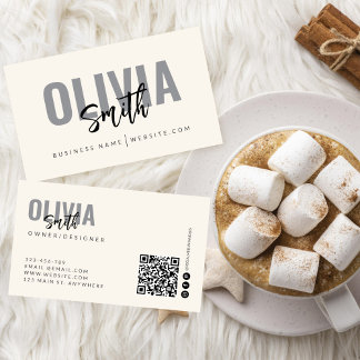 ミニマモダンリストプロフェッショナルプレーン・ビジネス・カード 名刺