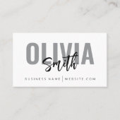 ミニマモダンリストプロフェッショナルプレーン・ビジネス・カード 名刺 (正面)