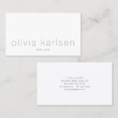 ミニマモダンリストプロフェッショナルホワイト 名刺 (正面/裏面)