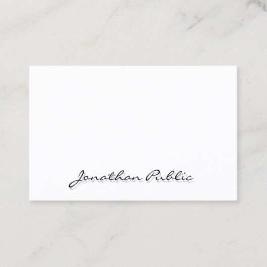 ミニマモダンリストプロフェッショナルホワエレガントイトクリーン 名刺 (正面)