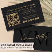 ミニマモダンリストプロフェッショナルマーケティングモノグラム 名刺