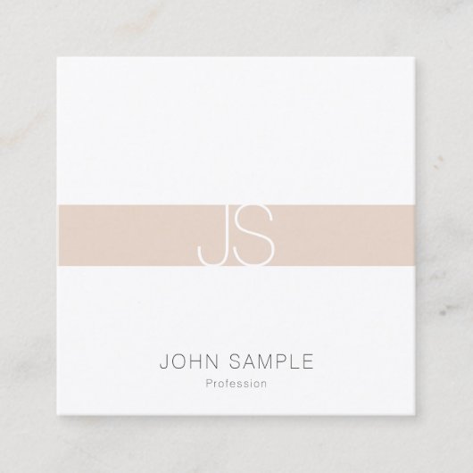 ミニマモダンリストプロフェッショナルモノグエレガントラム スクエア名刺 (正面)