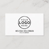 ミニマモダンリストプロフェッショナルロゴQRコード 名刺 (正面)