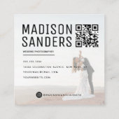 ミニマモダンリストプロフェッショナル写真 スクエア名刺 (裏面)