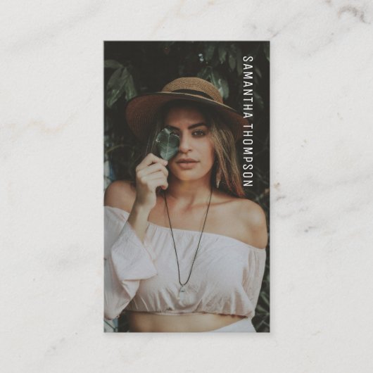 ミニマモダンリストプロフェッショナル写真 名刺 (正面)