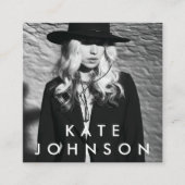 ミニマモダンリストプロフェッショナル写真QRコード スクエア名刺 (正面)