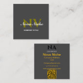 ミニマモダンリストプロフェッショナル名刺 スクエア名刺 (正面/裏面)