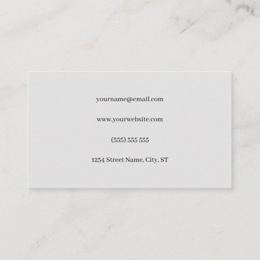 ミニマモダンリストプロフェッショナル弁護士 名刺 (裏面)