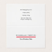 ミニマモダンリストプロフェッショナル折り 名刺 (外部フラット)