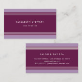 ミニマモダンリストプロフェッショナル明るい赤紫色と薄紫 名刺 (正面/裏面)