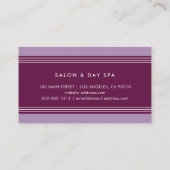 ミニマモダンリストプロフェッショナル明るい赤紫色と薄紫 名刺 (裏面)