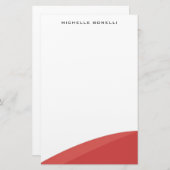 ミニマモダンリストプロフェッショナル曲線 便箋 (正面/裏面)