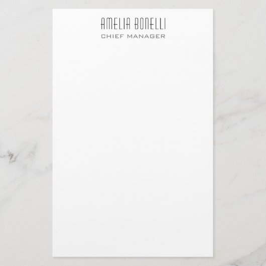 ミニマモダンリストプロフェッショナル標準サイズ 便箋 (正面)