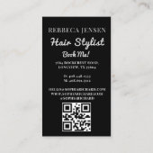 ミニマモダンリストプロフェッショナル美容師写真 名刺 (裏面)