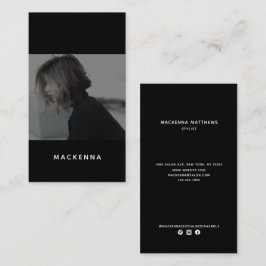 ミニマモダンリストプロフェッショナル美容師写真 名刺