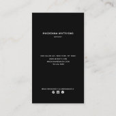 ミニマモダンリストプロフェッショナル美容師写真 名刺 (裏面)