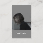 ミニマモダンリストプロフェッショナル美容師写真 名刺 (正面)