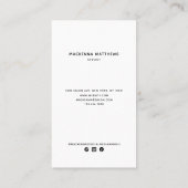 ミニマモダンリストプロフェッショナル美容師写真  名刺 (裏面)