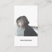 ミニマモダンリストプロフェッショナル美容師写真  名刺 (正面)