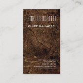 ミニマモダンリストプロフェッショナル茶色の背景 名刺 (正面)