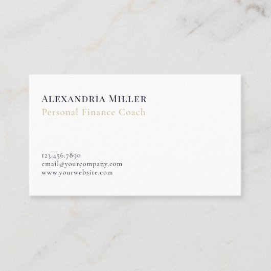 ミニマモダンリストプロフェッショナル金融 名刺 (正面)