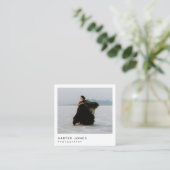 ミニマモダンリストプロフェッショナル2写真QRコード スクエア名刺 (スタンド正面)