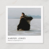 ミニマモダンリストプロフェッショナル2写真QRコード スクエア名刺 (正面)