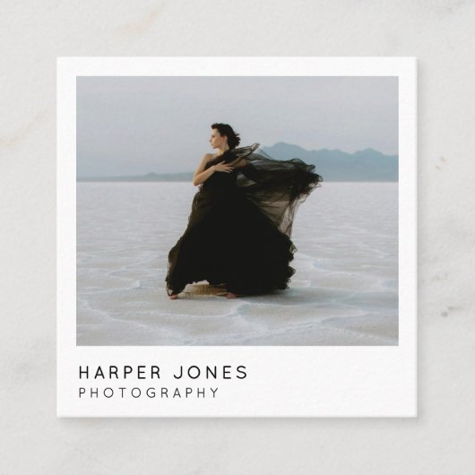 ミニマモダンリストプロフェッショナル2写真QRコード スクエア名刺 (正面)