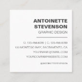 ミニマモダンリストプロフェッショナル スクエア名刺 (裏面)