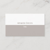 ミニマモダンリストプロフェッショナルQRコードライトベージュ 名刺 (正面)