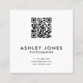 ミニマモダンリストプロフェッショナルQRコード スクエア名刺 (裏面)