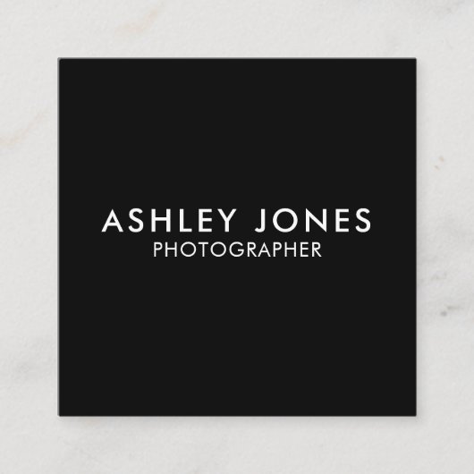 ミニマモダンリストプロフェッショナルQRコード スクエア名刺 (正面)