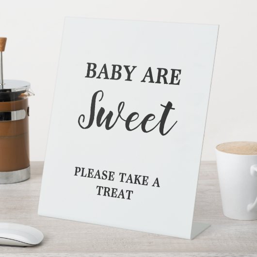 ミニマモダンリストベビーは甘い赤ちゃんシャワーの好意 台座サイン (インサイチュ)