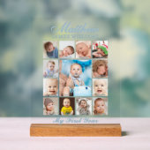 ミニマモダンリストベビー写真1年目のマイルストーン アクリルサイン (ニュートラル)