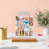 ミニマモダンリストベビー写真1年目のマイルストーン アクリルサイン (ウェディング)