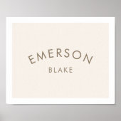 ミニマモダンリストベビー名子供部屋キッズルーム ポスター (正面)