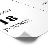 ミニマモダンリストベビー第1誕生日マイルストーンのサイン ポスター (角)