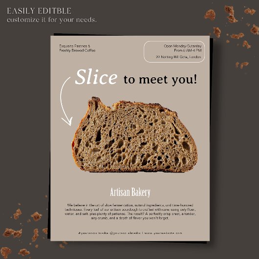 ミニマモダンリストベーカリーチラシ チラシ