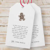 ミニマモダンリストベーカリーホリデーサンキューユー ギフトタグ