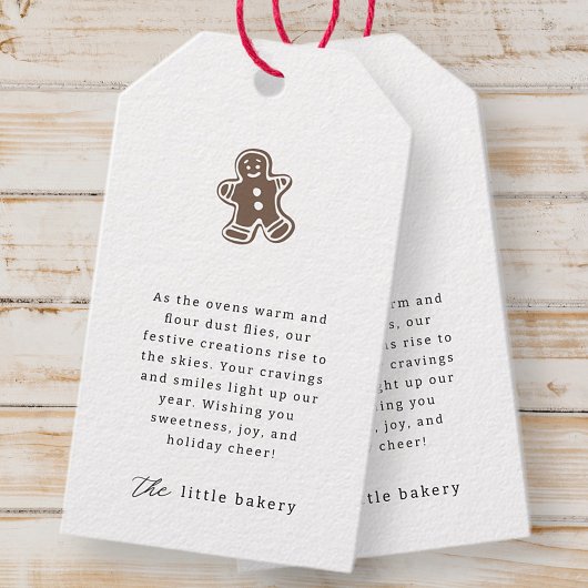 ミニマモダンリストベーカリーホリデーサンキューユー ギフトタグ