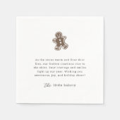 ミニマモダンリストベーカリーホリデーサンキューユー スタンダードカクテルナプキン (正面)