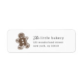 ミニマモダンリストベーカリーホリデー差出人住所 ラベル (正面)