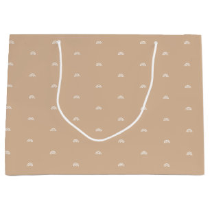 ミニマモダンリストベージュボホレインボー ラージペーパーバッグ